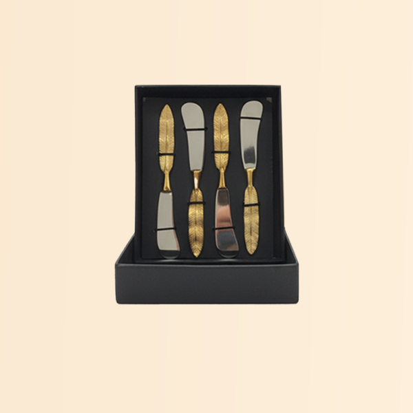 Aurelia Gold Feather Spreader Set