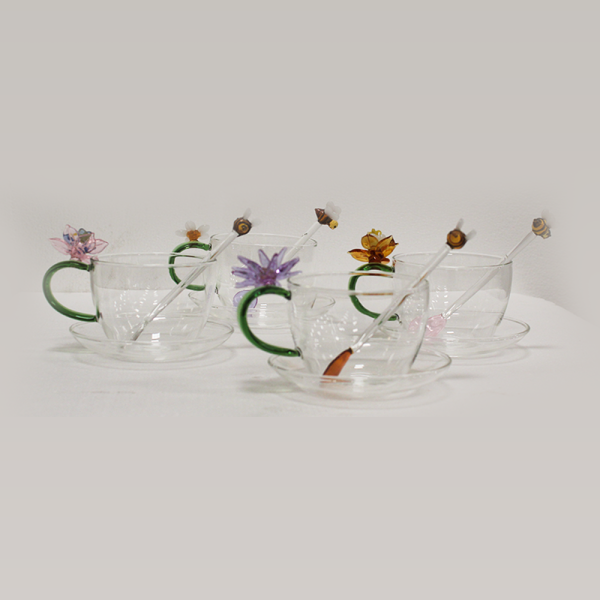 The Floral Harmony Glass Cup Set