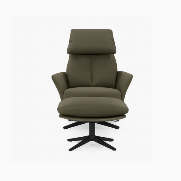 Valencia Olive Green Lounge Chair & Ottoman