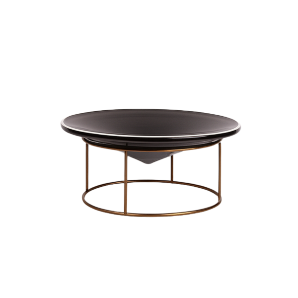 Flat Black Ceramic Bowl