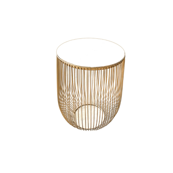 Stool With White Marble Top