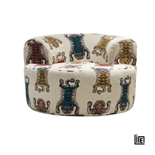 Tiger Motif Modular Lounge Chair