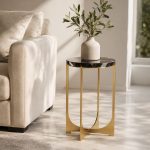 Aria Gold Frame Table. Medium
